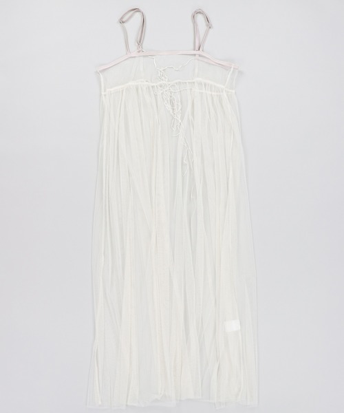 SPINNS（スピンズ）の「【2way!前後で着られる】チュールロングキャミワンピース レイヤード（ワンピース・レディース・アイボリー/ブルー/ブラック/チャコール/ピンク/グレイッシュベージュ/ピンク系その他/ライトブルー/レッド・ONESIZE）」の15枚目の写真