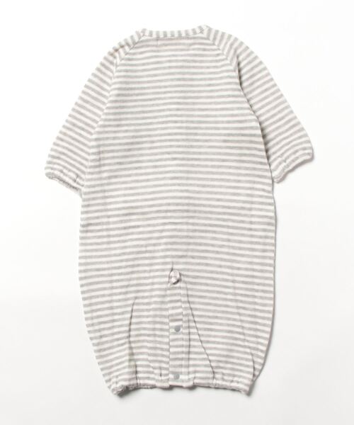 sense of wonder（センスオブワンダー）の「animal刺しゅう2wayオール【日本製】（ロンパース・キッズ・ライトグレー/キナリ・50-70cm）」の3枚目の写真