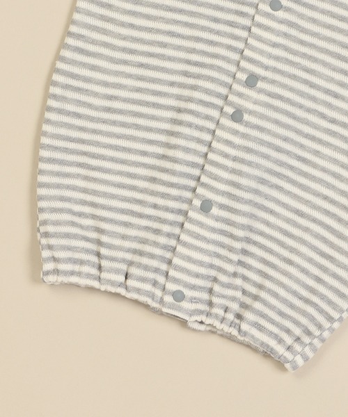 sense of wonder（センスオブワンダー）の「animal刺しゅう2wayオール【日本製】（ロンパース・キッズ・ライトグレー/キナリ・50-70cm）」の7枚目の写真