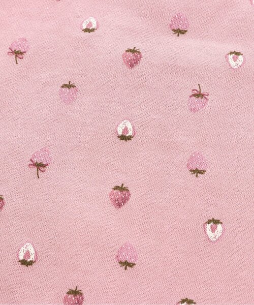 Ampersand（アンパサンド）の「いちご・花柄カバーオール（ロンパース・キッズ・ピンク/アイボリー・70/80/60）」の10枚目の写真
