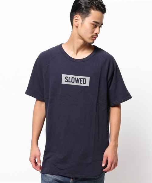 WEGO(ウィゴー)の「WEGO/ラグランスリーブロングプルオーバー(スウェット・メンズ・ネイビー/ホワイト・LARGE/MEDIUM)」の2枚目の写真