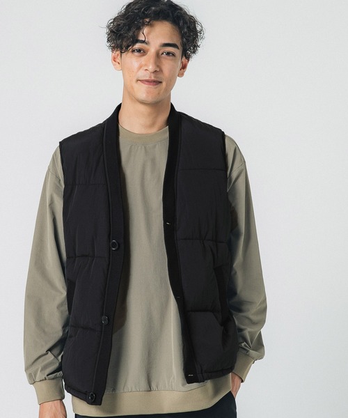 coca（coca）（コカ）の「ユニセックスVネック中綿ベスト（ダウンベスト・レディース・アイボリー/ブラック・M/L）」の11枚目の写真