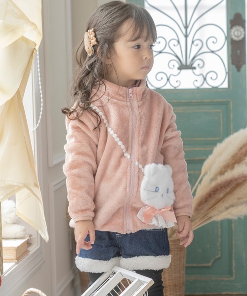 Catherine Cottage（キャサリンコテージ）の「ネコポシェットフリースジャケット（その他アウター・キッズ・グレー/ピンク/ブルー・130/100/120/140/110）」の15枚目の写真