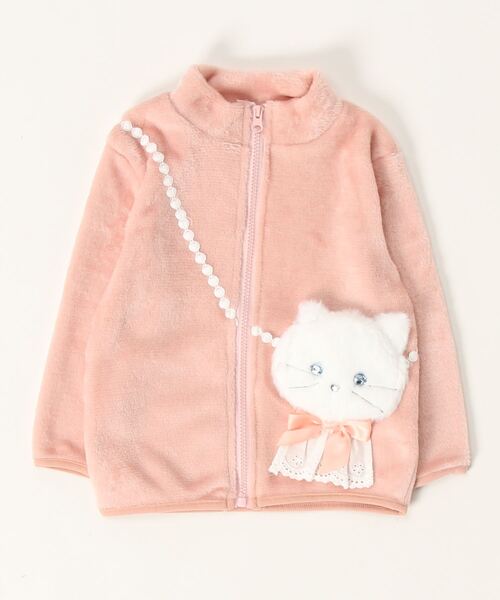 Catherine Cottage（キャサリンコテージ）の「ネコポシェットフリースジャケット（その他アウター・キッズ・グレー/ピンク/ブルー・130/100/120/140/110）」の8枚目の写真