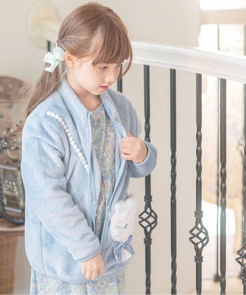 Catherine Cottage（キャサリンコテージ）の「ネコポシェットフリースジャケット（その他アウター・キッズ・グレー/ピンク/ブルー・130/100/120/140/110）」の17枚目の写真