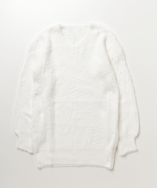 gossip！ロサンゼルス（ゴシップロサンゼルス）の「YUGA　Vネック　ルーズシルエットセーター（ニット/セーター・レディース・ブラウン/ブルー/オフホワイト/レッド/ブラック・FREE）」の19枚目の写真