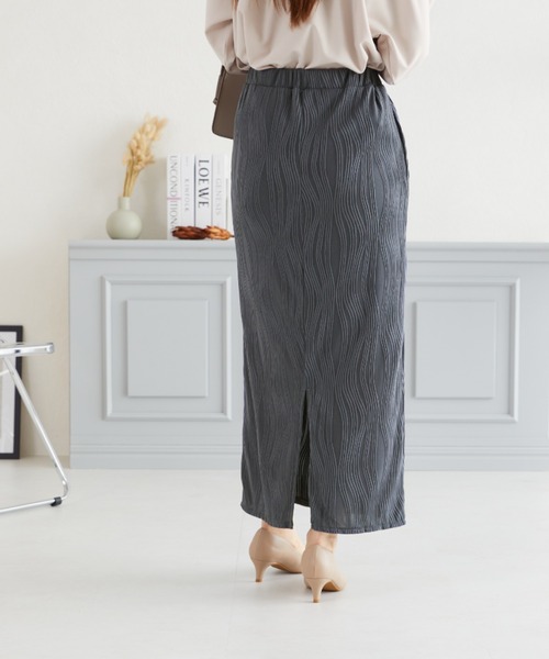 acro（アクロ）の「ウェーブプリーツSK/AC3823（スカート・レディース・ブラック/グレー・ﾌﾘ-）」の3枚目の写真