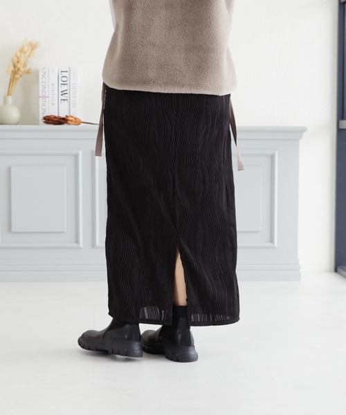 acro（アクロ）の「ウェーブプリーツSK/AC3823（スカート・レディース・ブラック/グレー・ﾌﾘ-）」の8枚目の写真