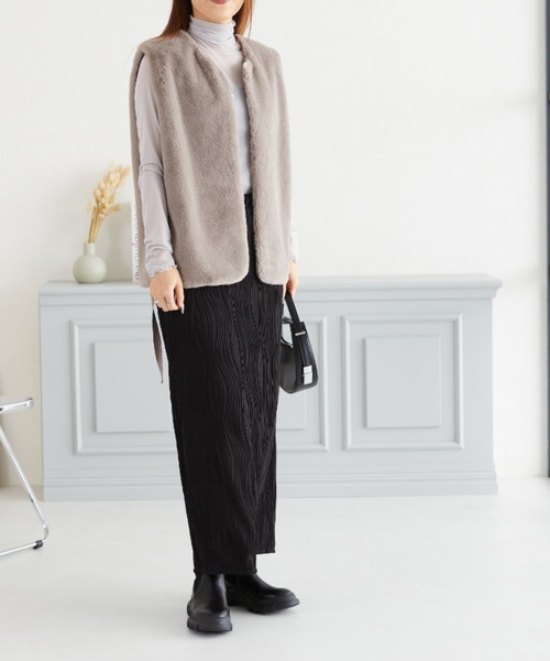 acro（アクロ）の「ウェーブプリーツSK/AC3823（スカート・レディース・ブラック/グレー・ﾌﾘ-）」の5枚目の写真