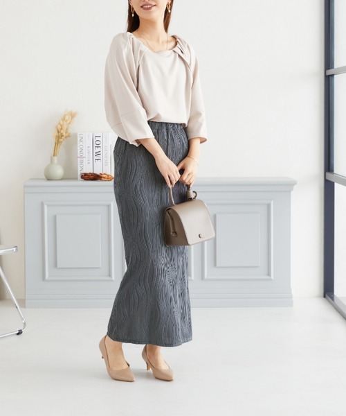 acro（アクロ）の「ウェーブプリーツSK/AC3823（スカート・レディース・ブラック/グレー・ﾌﾘ-）」の9枚目の写真