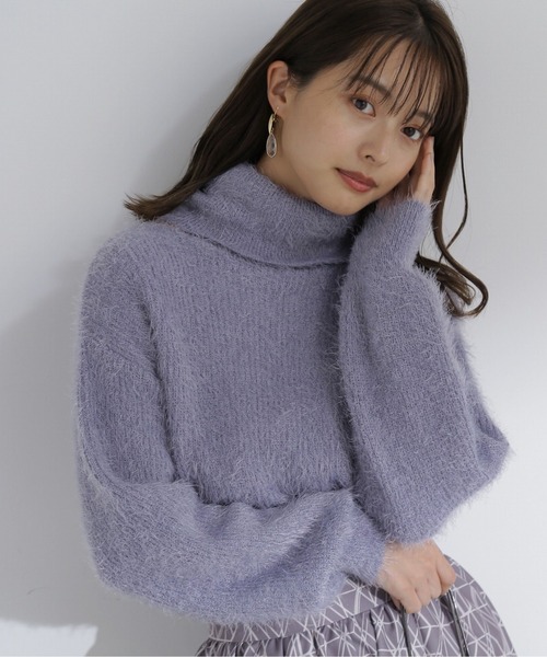 PROPORTION BODY DRESSING(プロポーションボディドレッシング)の「アシメネックニット / 1213270031(ニット/セーター・レディース・ホワイト系その他/ブラウン/ブルー・FREE)」の4枚目の写真