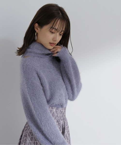 PROPORTION BODY DRESSING(プロポーションボディドレッシング)の「アシメネックニット / 1213270031(ニット/セーター・レディース・ホワイト系その他/ブラウン/ブルー・FREE)」の5枚目の写真