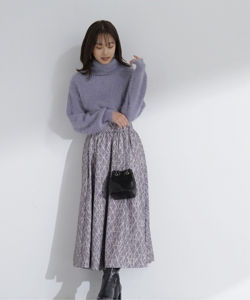 PROPORTION BODY DRESSING(プロポーションボディドレッシング)の「アシメネックニット / 1213270031(ニット/セーター・レディース・ホワイト系その他/ブラウン/ブルー・FREE)」の7枚目の写真