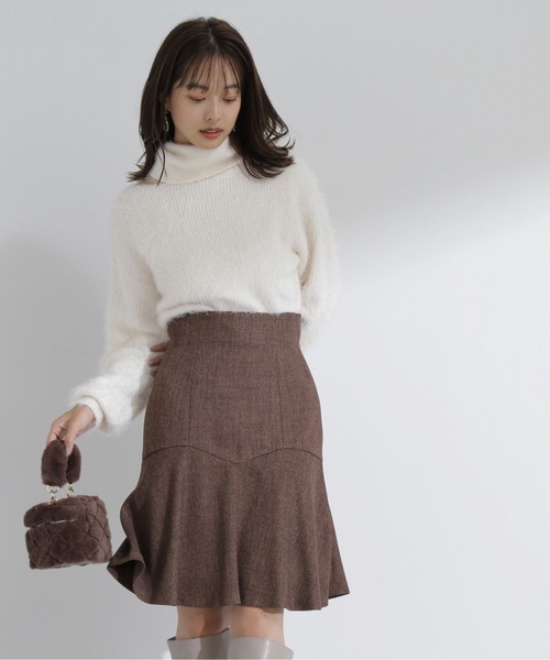 PROPORTION BODY DRESSING(プロポーションボディドレッシング)の「アシメネックニット / 1213270031(ニット/セーター・レディース・ホワイト系その他/ブラウン/ブルー・FREE)」の16枚目の写真