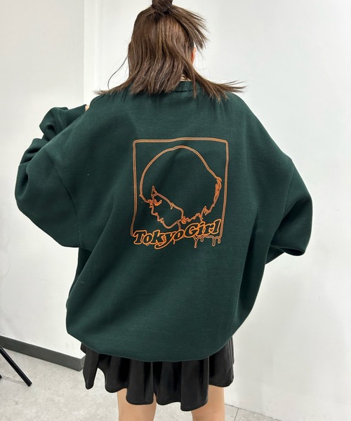 TOKYOGIRL（トーキョーガール）の「《WEB限定》【TOKYO GIRL】東京ガールクルースウェット（スウェット・レディース・チャコールグレー/アッシュグレー/ブラック/グリーン/ダークグレー・FREE）」の5枚目の写真