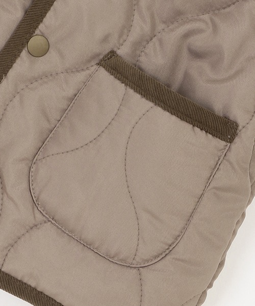 petit main（プティマイン）の「【& Re/撥水加工】キルト薄中綿ジャケット（ブルゾン・キッズ・ネイビー/アイボリー/モカ/カーキ・120cm/110cm/80ｃｍ/100cm/90cm/130cm）」の10枚目の写真