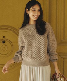 【一部店舗限定/洗える】ハニカム ニット