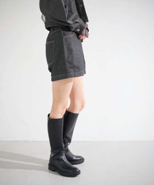 cheriella（シェリエラ）の「【cheriella】WEB限定2WAYデザインデニムパンツ WEB LIMITED 2-WAY DESIGN DENIM PANTS（デニムパンツ・レディース・ブラック・M/S）」の7枚目の写真