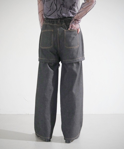 cheriella（シェリエラ）の「【cheriella】WEB限定2WAYデザインデニムパンツ WEB LIMITED 2-WAY DESIGN DENIM PANTS（デニムパンツ・レディース・ブラック・M/S）」の4枚目の写真