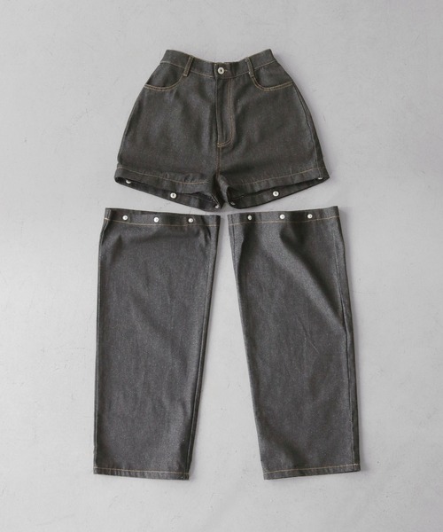 cheriella（シェリエラ）の「【cheriella】WEB限定2WAYデザインデニムパンツ WEB LIMITED 2-WAY DESIGN DENIM PANTS（デニムパンツ・レディース・ブラック・M/S）」の18枚目の写真