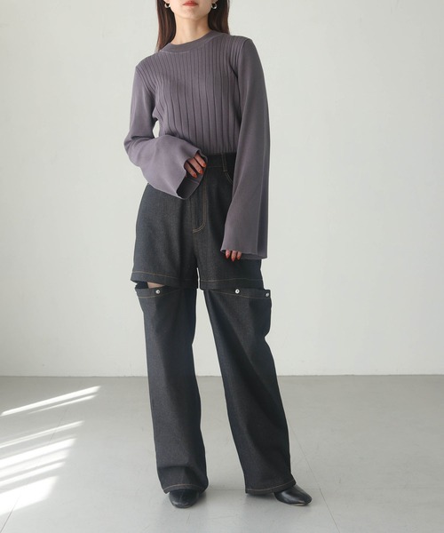 cheriella（シェリエラ）の「【cheriella】WEB限定2WAYデザインデニムパンツ WEB LIMITED 2-WAY DESIGN DENIM PANTS（デニムパンツ・レディース・ブラック・M/S）」の22枚目の写真