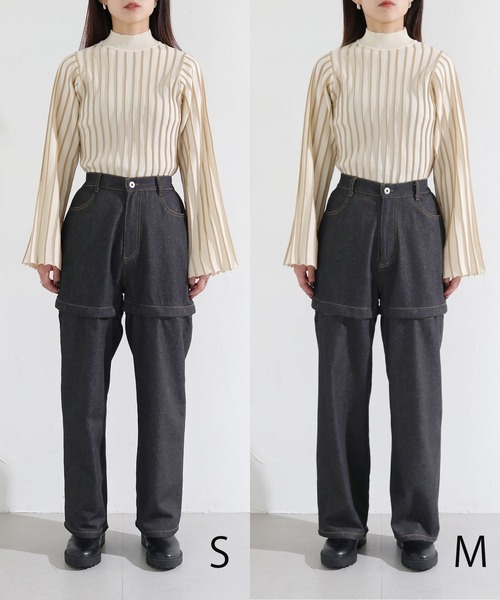 cheriella（シェリエラ）の「【cheriella】WEB限定2WAYデザインデニムパンツ WEB LIMITED 2-WAY DESIGN DENIM PANTS（デニムパンツ・レディース・ブラック・M/S）」の10枚目の写真