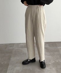 pairmanon | 【ママサイズ】ダイヤ柄 ジャガード タックパンツ(その他パンツ)