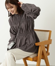 N.（N. Natural Beauty Basic） | ◆シャーリングギャザーブラウス(シャツ/ブラウス)