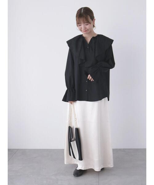 Lugnoncure（ルノンキュール）の「チェーン付ニットマルシェバッグ（ハンドバッグ・レディース・オフホワイト/ブラック/グレー・F）」の5枚目の写真