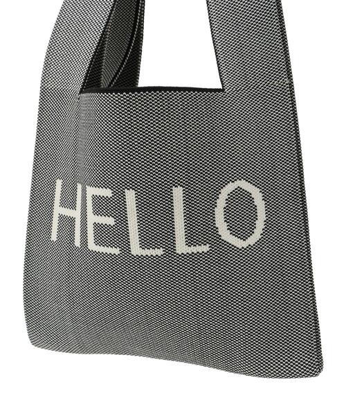 Lugnoncure（ルノンキュール）の「チェーン付ニットマルシェバッグ（ハンドバッグ・レディース・オフホワイト/ブラック/グレー・F）」の16枚目の写真