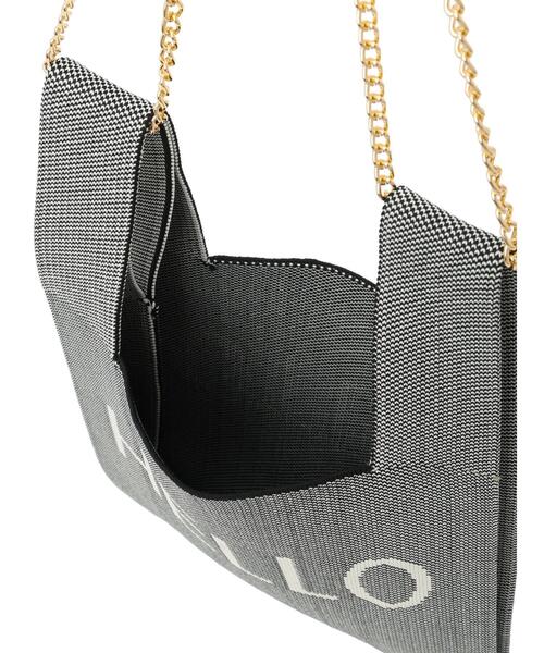 Lugnoncure（ルノンキュール）の「チェーン付ニットマルシェバッグ（ハンドバッグ・レディース・オフホワイト/ブラック/グレー・F）」の17枚目の写真