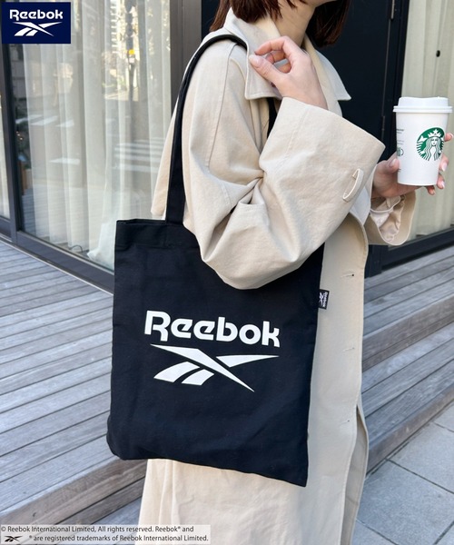 Reebok（リーボック）の「【WEB限定 別注】Reebok(リーボック)/A4対応 ブランドロゴ キャンバス トートバッグ 通勤 通学（トートバッグ・レディース・ホワイト/ホワイト系その他/ブラック・FREE）」の14枚目の写真