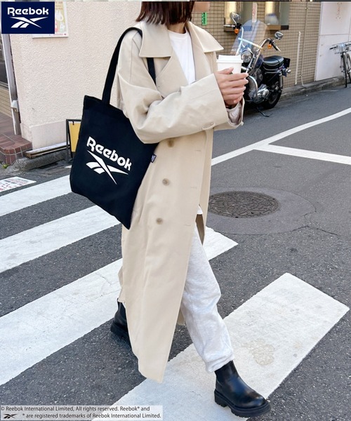 Reebok（リーボック）の「【WEB限定 別注】Reebok(リーボック)/A4対応 ブランドロゴ キャンバス トートバッグ 通勤 通学（トートバッグ・レディース・ホワイト/ホワイト系その他/ブラック・FREE）」の22枚目の写真