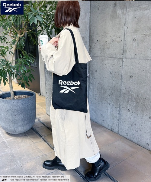 Reebok（リーボック）の「【WEB限定 別注】Reebok(リーボック)/A4対応 ブランドロゴ キャンバス トートバッグ 通勤 通学（トートバッグ・レディース・ホワイト/ホワイト系その他/ブラック・FREE）」の19枚目の写真