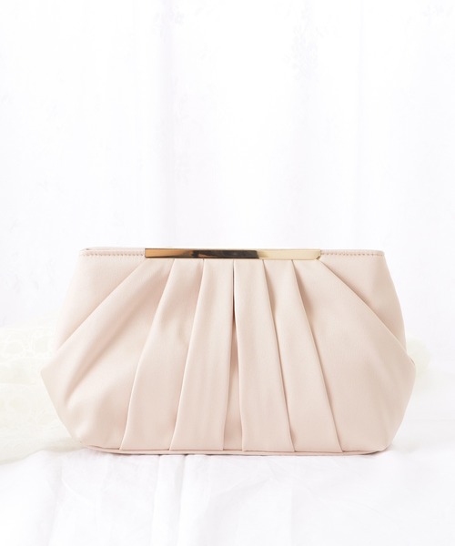 Lace Ladies(レースレディース)の「メタリック バー タック プリーツ クラッチ バッグ(クラッチバッグ・レディース・ブラック/アイボリー・FREE)」の20枚目の写真