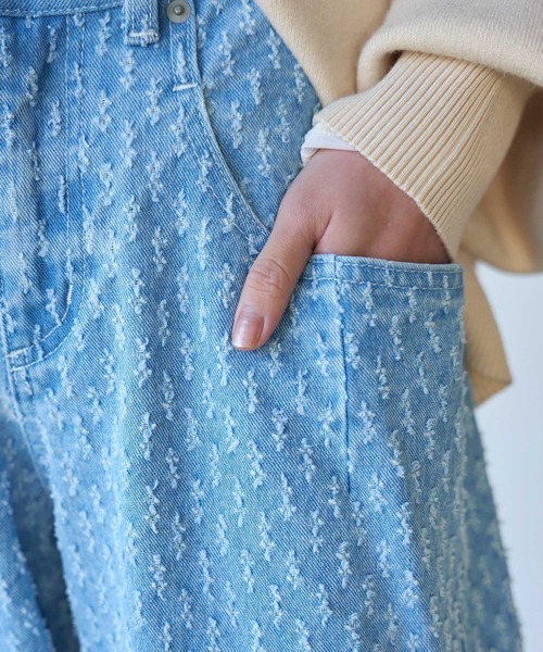 VIS（ビス）の「【セットアップ対応】デニムワイドパンツ【洗える】（デニムパンツ・レディース・ブルー/サックスブルー・S/M）」の9枚目の写真