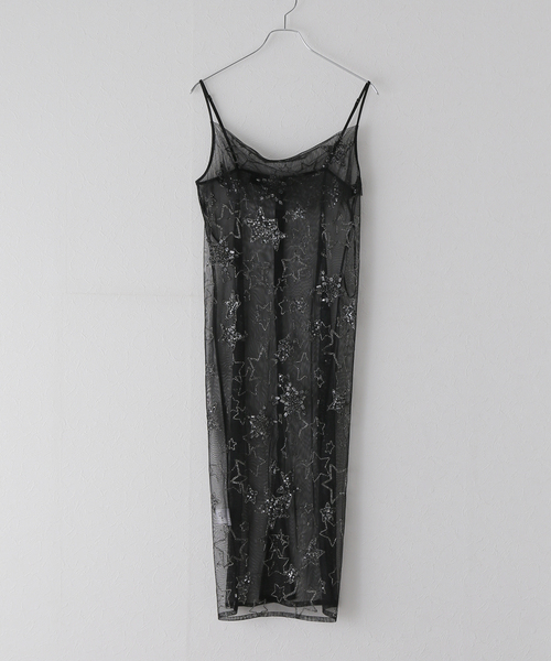 SLOBE IENA(スローブイエナ)の「【OneTeaSpoon/ワンティースプーン】 STAR SLIP DRESSワンピース(ワンピース・レディース・ブラック・FREE)」の22枚目の写真