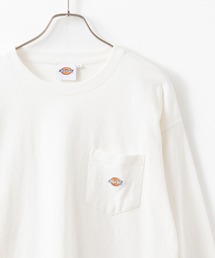 Dickies 別注 胸ポケット ワンポイントロゴ ロングスリーブTEE