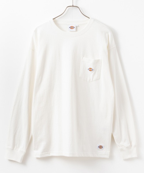 Dickies(ディッキーズ)の「Dickies 別注 胸ポケット ワンポイントロゴ ロングスリーブTEE(Tシャツ/カットソー・メンズ・ブラック/ホワイト/カーキ/杢グレー・XXL/M/L/S/XL)」の12枚目の写真