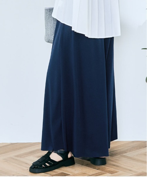 kirakiraShop(キラキラショップ)の「スカートのような ワイド フレア ロング パンツ(その他パンツ・レディース・ブルーグリーン/ライトパープル/チャコール/カーキ/ブラック/ネイビー/ブラウン・FREE)」の6枚目の写真