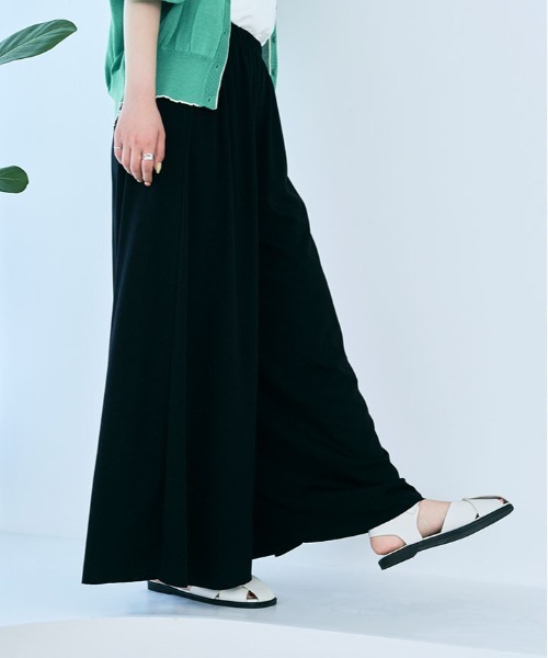 kirakiraShop(キラキラショップ)の「スカートのような ワイド フレア ロング パンツ(その他パンツ・レディース・ブルーグリーン/ライトパープル/チャコール/カーキ/ブラック/ネイビー/ブラウン・FREE)」の11枚目の写真