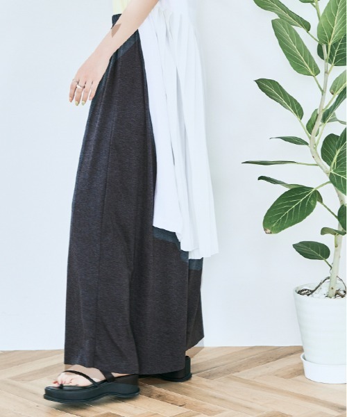 kirakiraShop(キラキラショップ)の「スカートのような ワイド フレア ロング パンツ(その他パンツ・レディース・ブルーグリーン/ライトパープル/チャコール/カーキ/ブラック/ネイビー/ブラウン・FREE)」の17枚目の写真