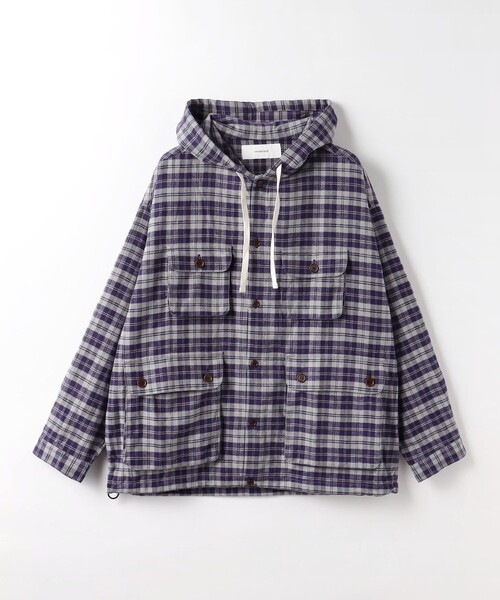 wonderland（ワンダーランド）の「＜wonderland＞ フーディー シャツ（シャツ/ブラウス・メンズ・ライラック/レッド・L/XL）」の2枚目の写真