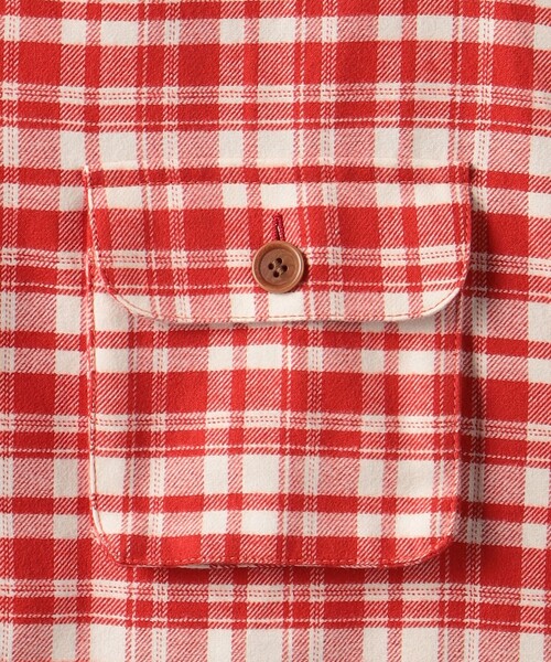 wonderland（ワンダーランド）の「＜wonderland＞ フーディー シャツ（シャツ/ブラウス・メンズ・ライラック/レッド・L/XL）」の7枚目の写真