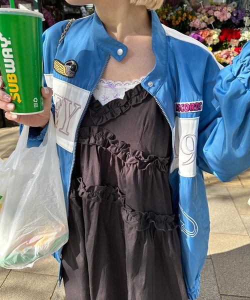 Alley by w closet（アリーバイダブルクローゼット）の「【Alley】コットンフリルキャミワンピース（ワンピース・レディース・スミクロ/オフホワイト・FREE）」の14枚目の写真