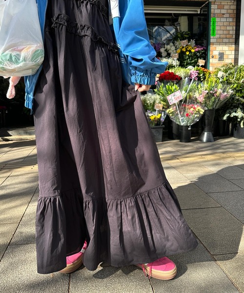 Alley by w closet（アリーバイダブルクローゼット）の「【Alley】コットンフリルキャミワンピース（ワンピース・レディース・スミクロ/オフホワイト・FREE）」の16枚目の写真