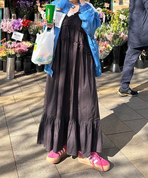 Alley by w closet（アリーバイダブルクローゼット）の「【Alley】コットンフリルキャミワンピース（ワンピース・レディース・スミクロ/オフホワイト・FREE）」の17枚目の写真