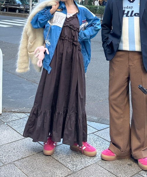 Alley by w closet（アリーバイダブルクローゼット）の「【Alley】コットンフリルキャミワンピース（ワンピース・レディース・スミクロ/オフホワイト・FREE）」の18枚目の写真