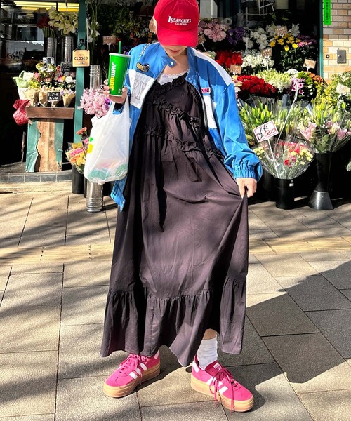 Alley by w closet（アリーバイダブルクローゼット）の「【Alley】コットンフリルキャミワンピース（ワンピース・レディース・スミクロ/オフホワイト・FREE）」の20枚目の写真