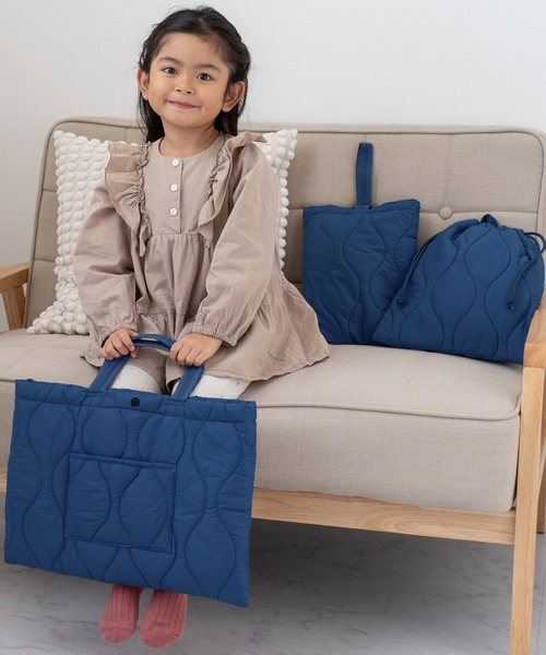 VitaFelice（ヴィータフェリーチェ）の「入園入学3点セット 入学準備 レッスンバッグ（トートバッグ・キッズ・ライトグレー/ライトパープル/ブラック/ブルー・FREE）」の4枚目の写真